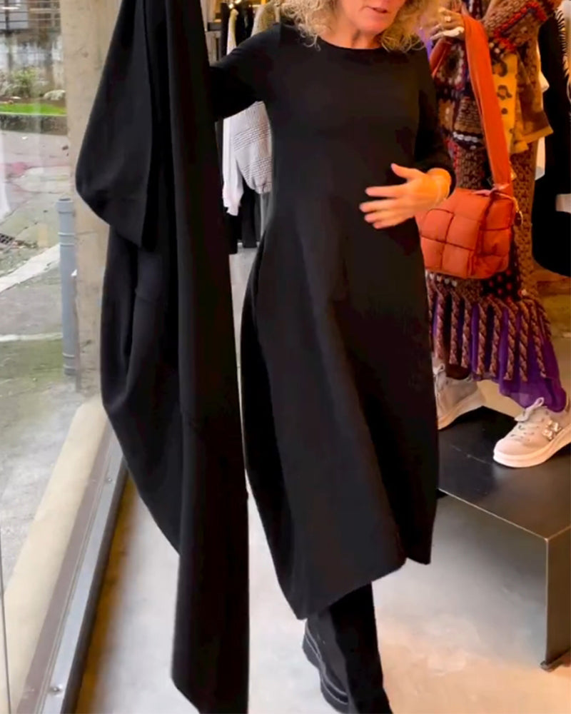 VESTIDO MINIMALISTA DE MANGA LARGA
