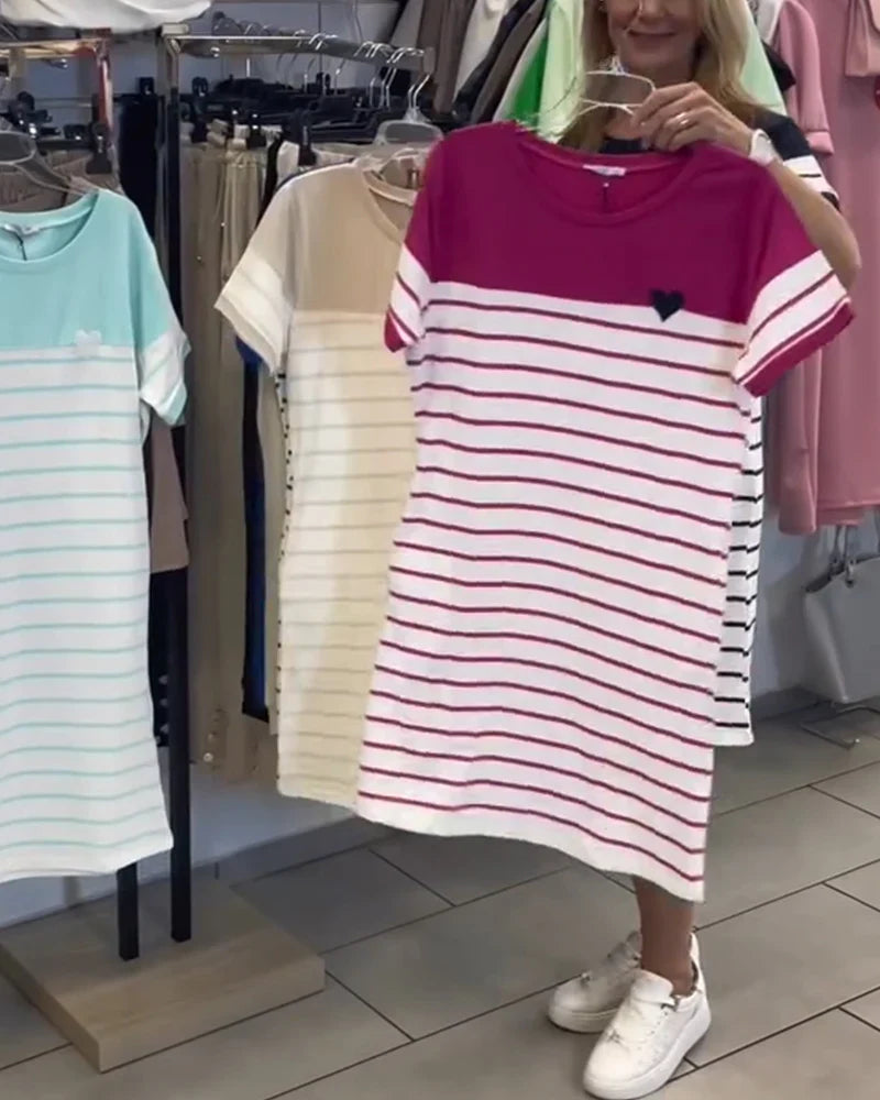 VESTIDO CASUAL A RAYAS