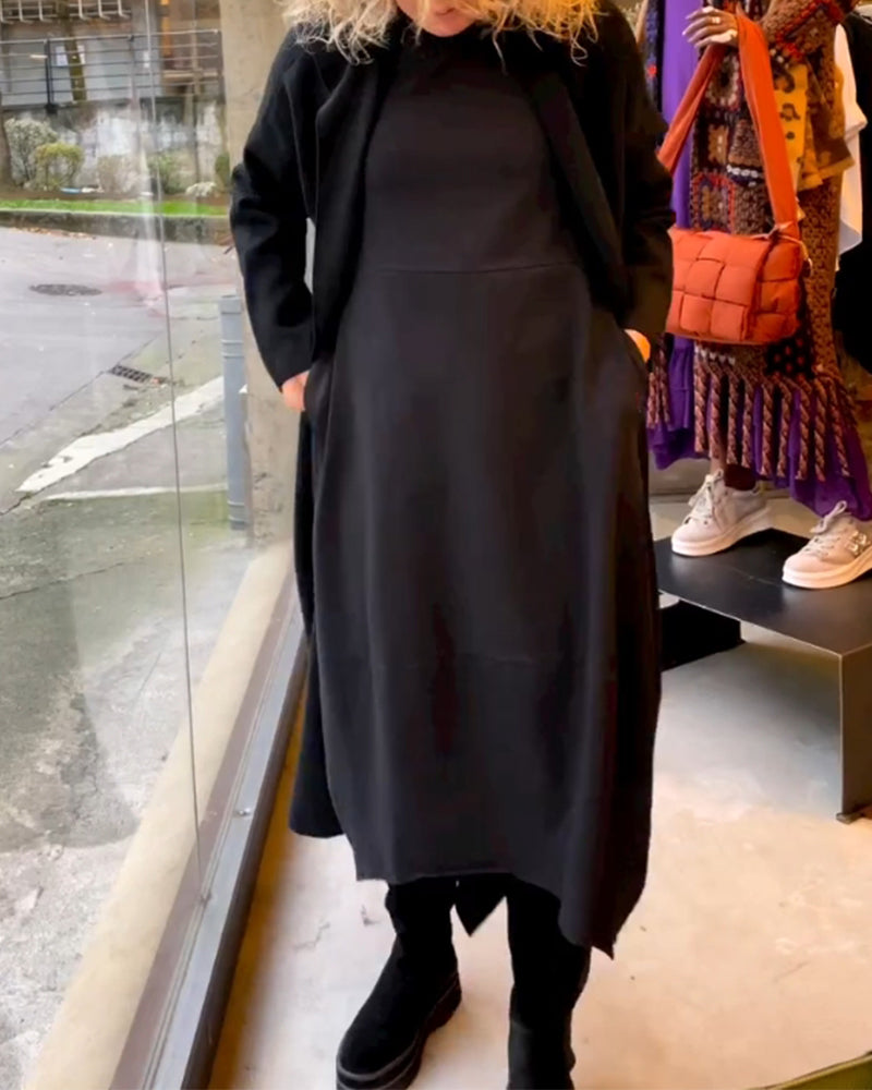 VESTIDO MINIMALISTA DE MANGA LARGA