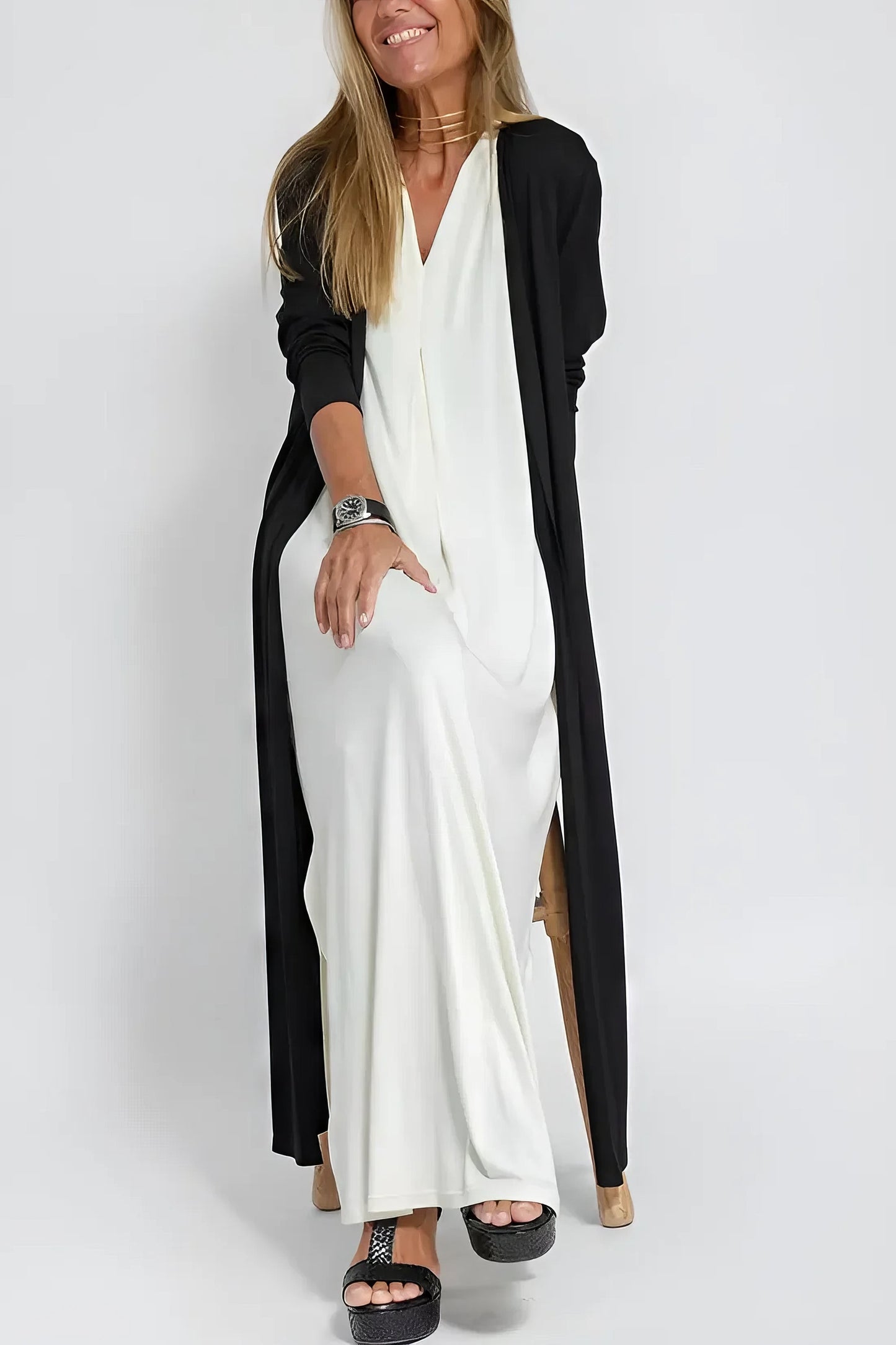 VESTIDO LARGO BELÉN + CÁRDIGAN A JUEGO DE REGALO