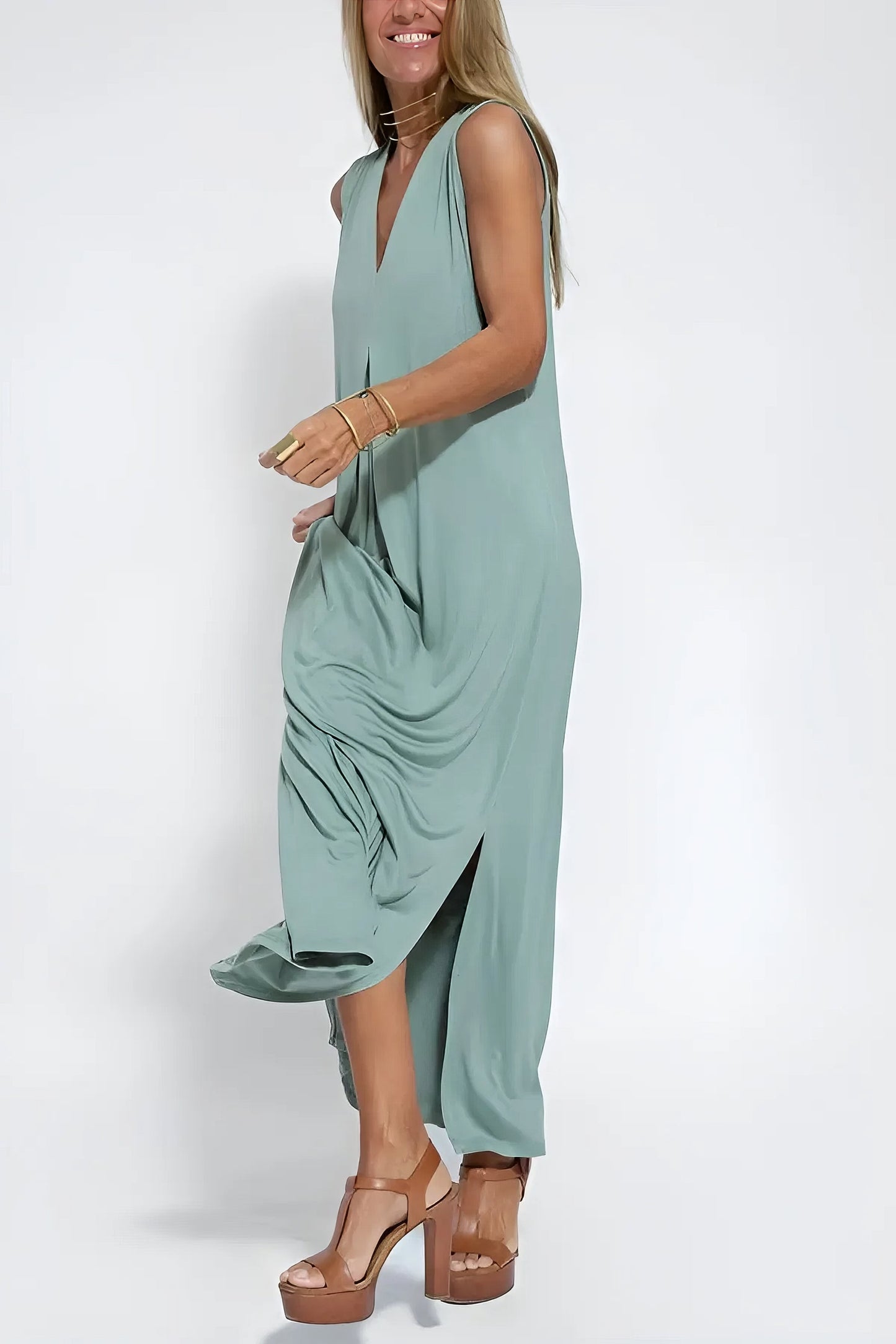 VESTIDO LARGO BELÉN + CÁRDIGAN A JUEGO DE REGALO
