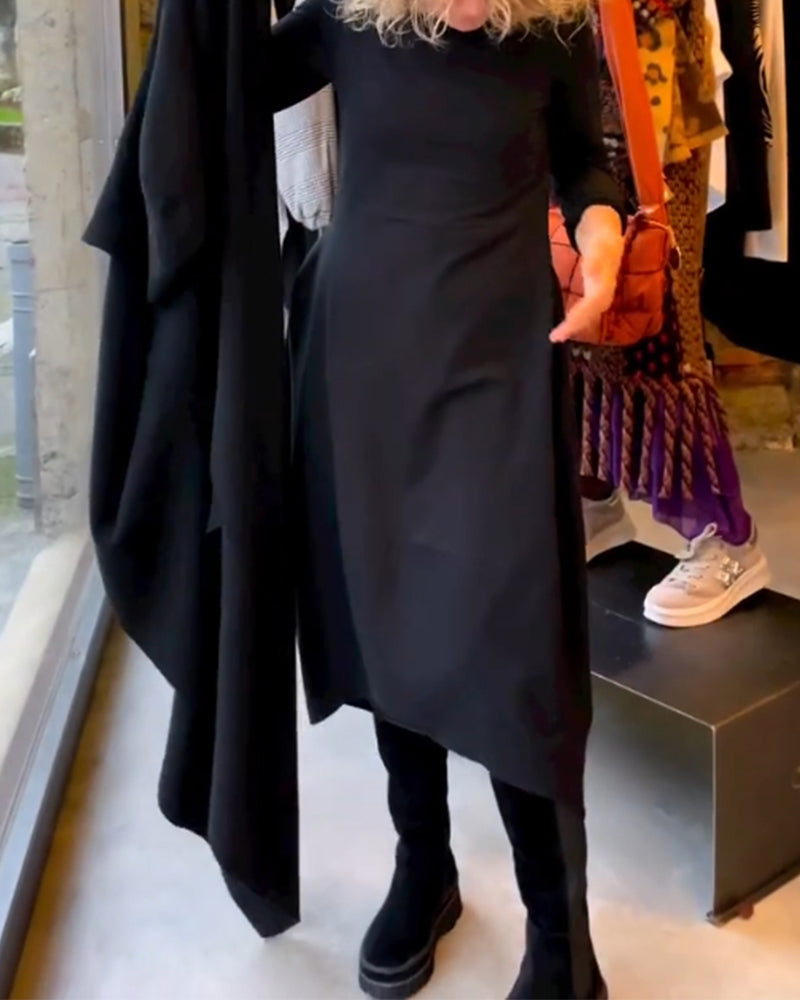 VESTIDO MINIMALISTA DE MANGA LARGA