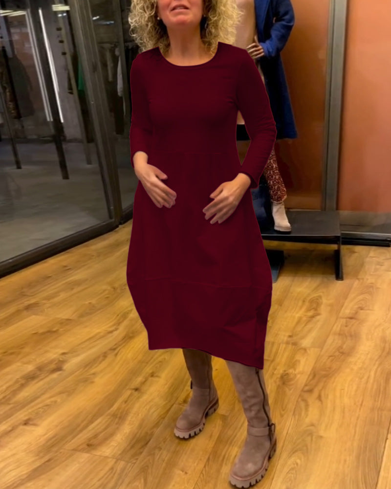 VESTIDO MINIMALISTA DE MANGA LARGA