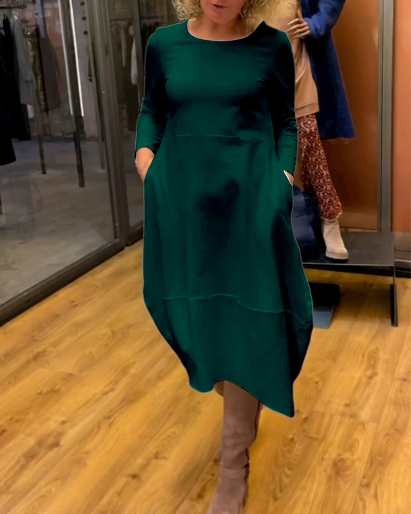 VESTIDO MINIMALISTA DE MANGA LARGA