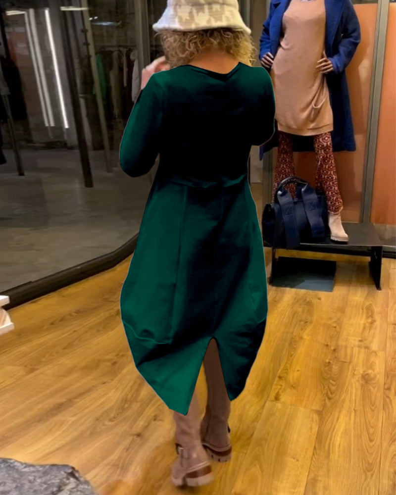 VESTIDO MINIMALISTA DE MANGA LARGA