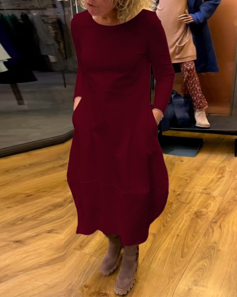 VESTIDO MINIMALISTA DE MANGA LARGA