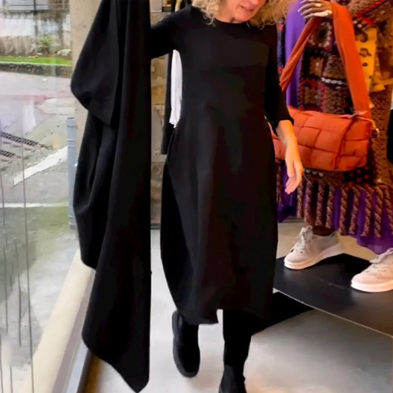 VESTIDO MINIMALISTA DE MANGA LARGA