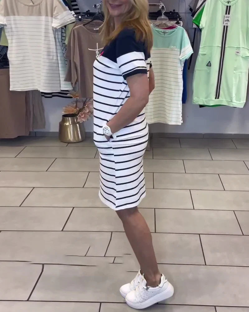 VESTIDO CASUAL A RAYAS