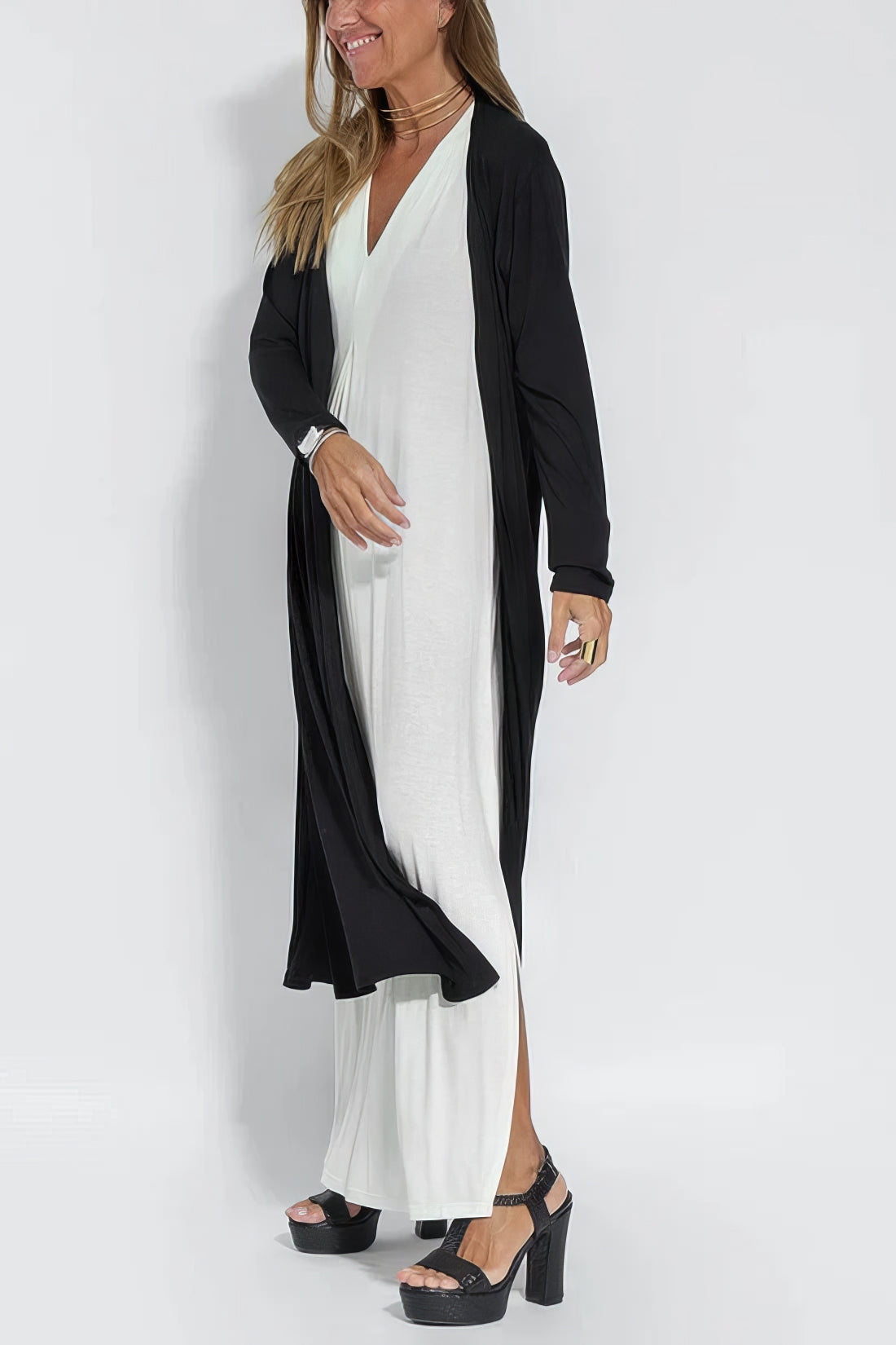 VESTIDO LARGO BELÉN + CÁRDIGAN A JUEGO DE REGALO